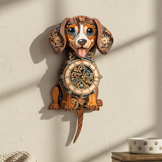 Dachshund – Wooden 3D Clock DIY Puzzle Kit
