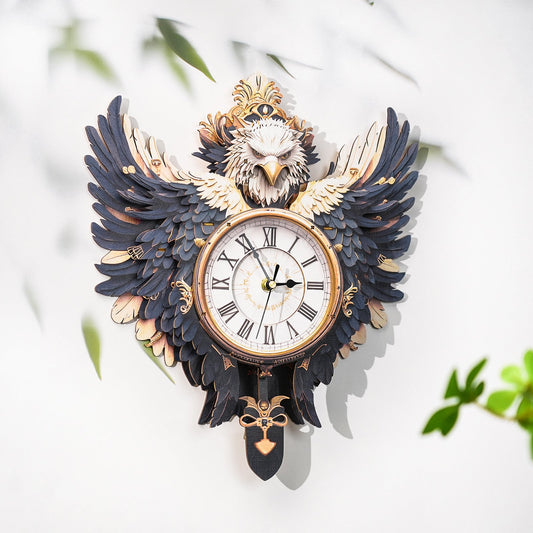 Eagle – Wooden 3D Clock DIY Puzzle Kit