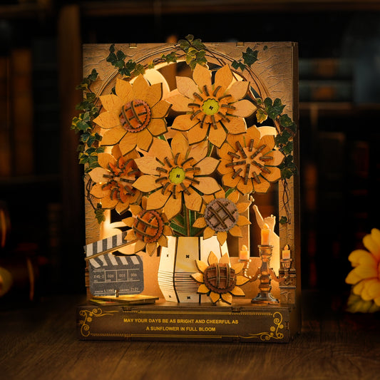 Sunflower at the Window — 3D Wooden Wall Art DIY Kit