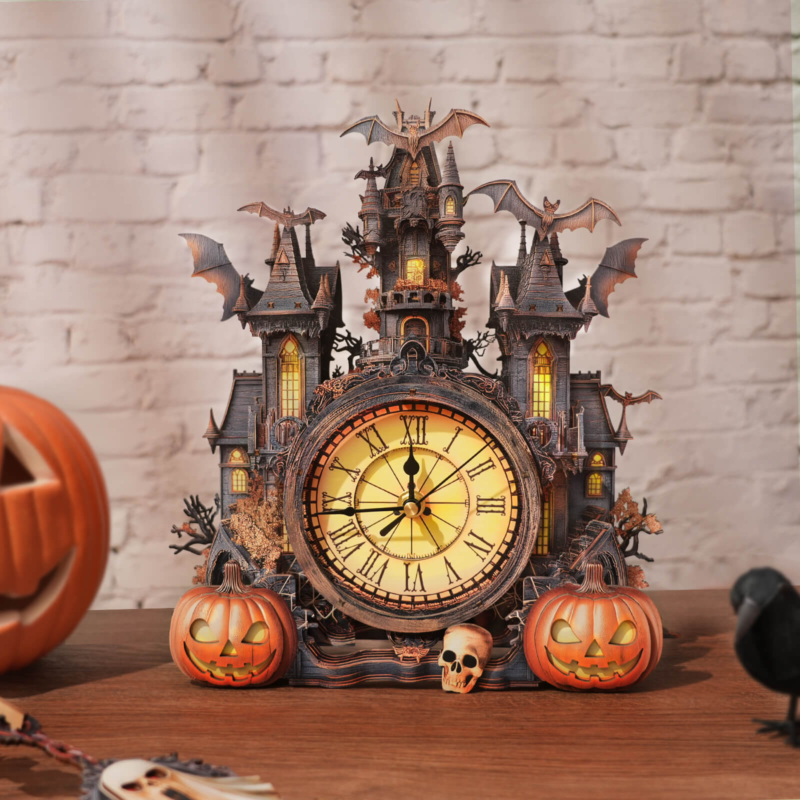 クリプトナイト イルミネーションクロック イタリア製 Woodbests 3D Wooden Puzzle Night Light, 3D Puzzle Night Lamp