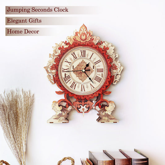 Fire Flame Flower – Wooden 3D Clock DIY Puzzle Kit