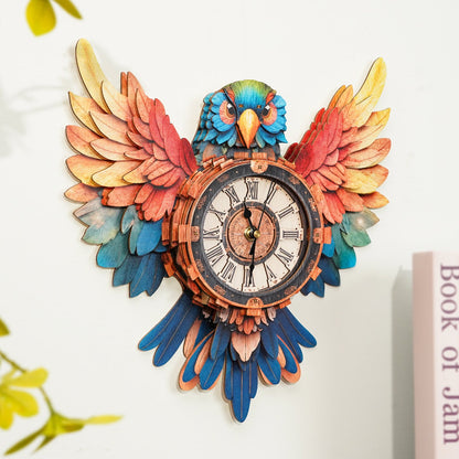 Parrot – Wooden 3D Clock DIY Puzzle Kit