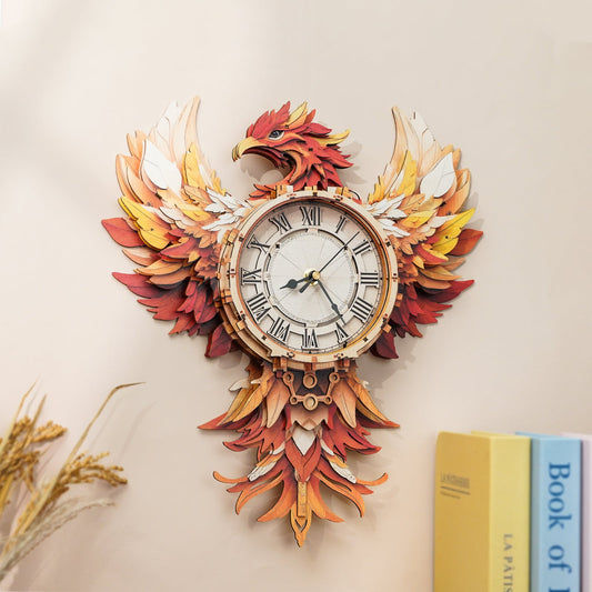 Phoenix – Wooden 3D Clock DIY Puzzle Kit