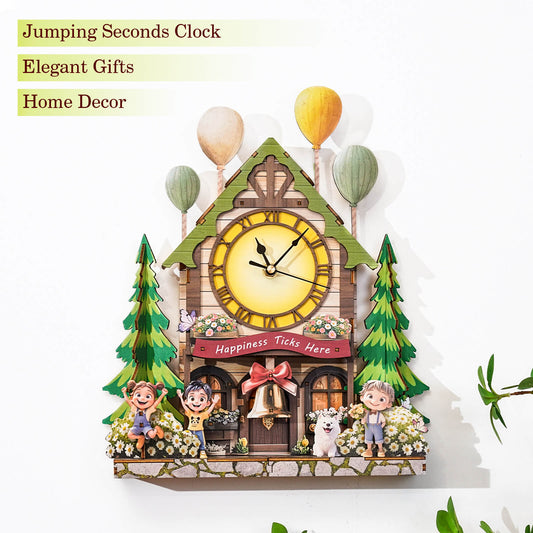 Balloon Cabin – Wooden 3D Clock DIY Puzzle Kit