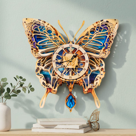 Butterfly – DIY Wooden Clock, 3D Puzzle Craft Kit