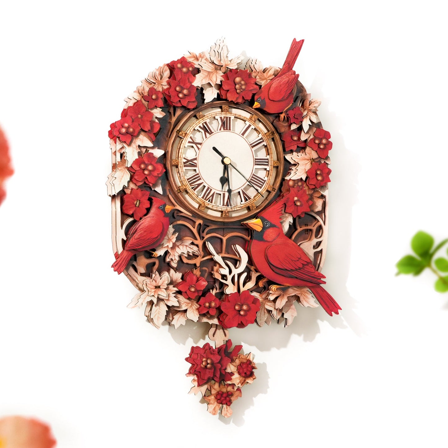 Cardinal – Wooden 3D Clock DIY Puzzle Kit