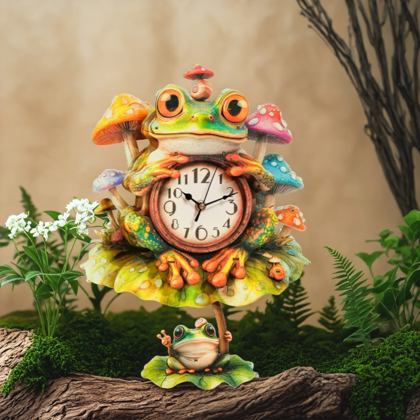Frog – Wooden 3D Clock DIY Puzzle Kit
