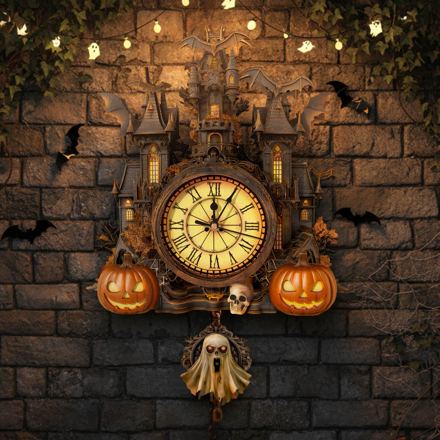 Haunted House – Wooden 3D Clock DIY Puzzle Kit