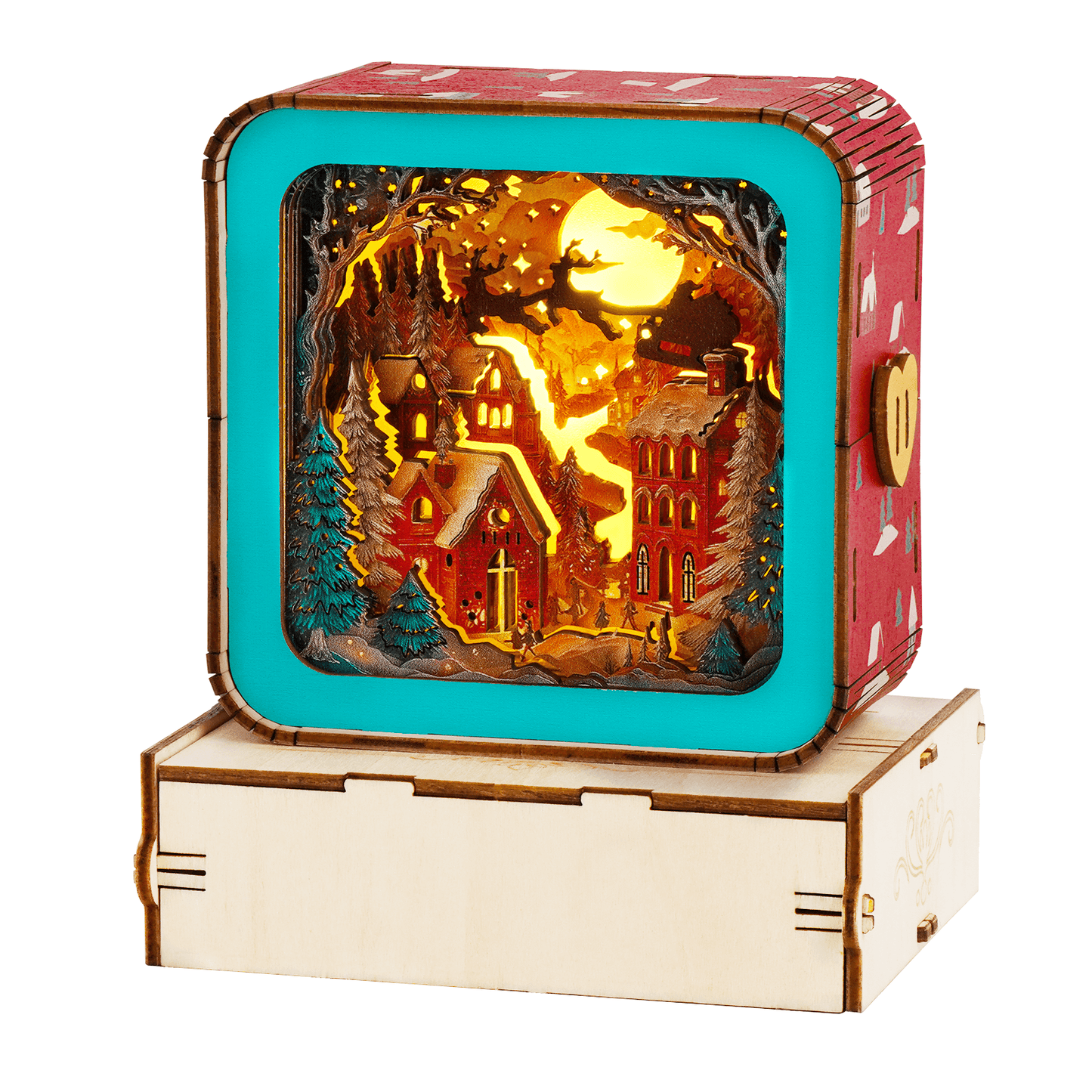 Wonderful Christmas Eve - 3D Wooden Night Light DIY Kit