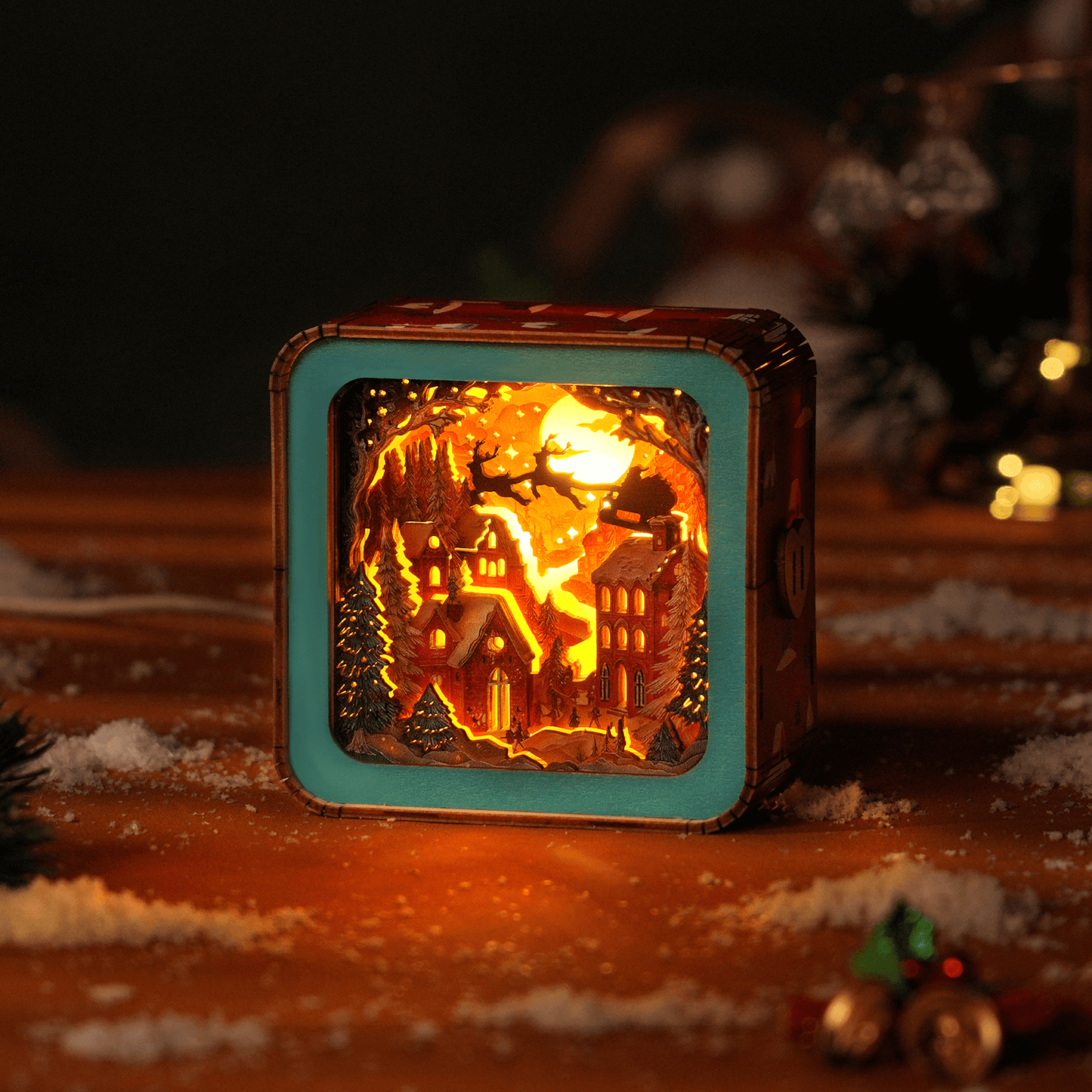 Wonderful Christmas Eve - 3D Wooden Night Light DIY Kit