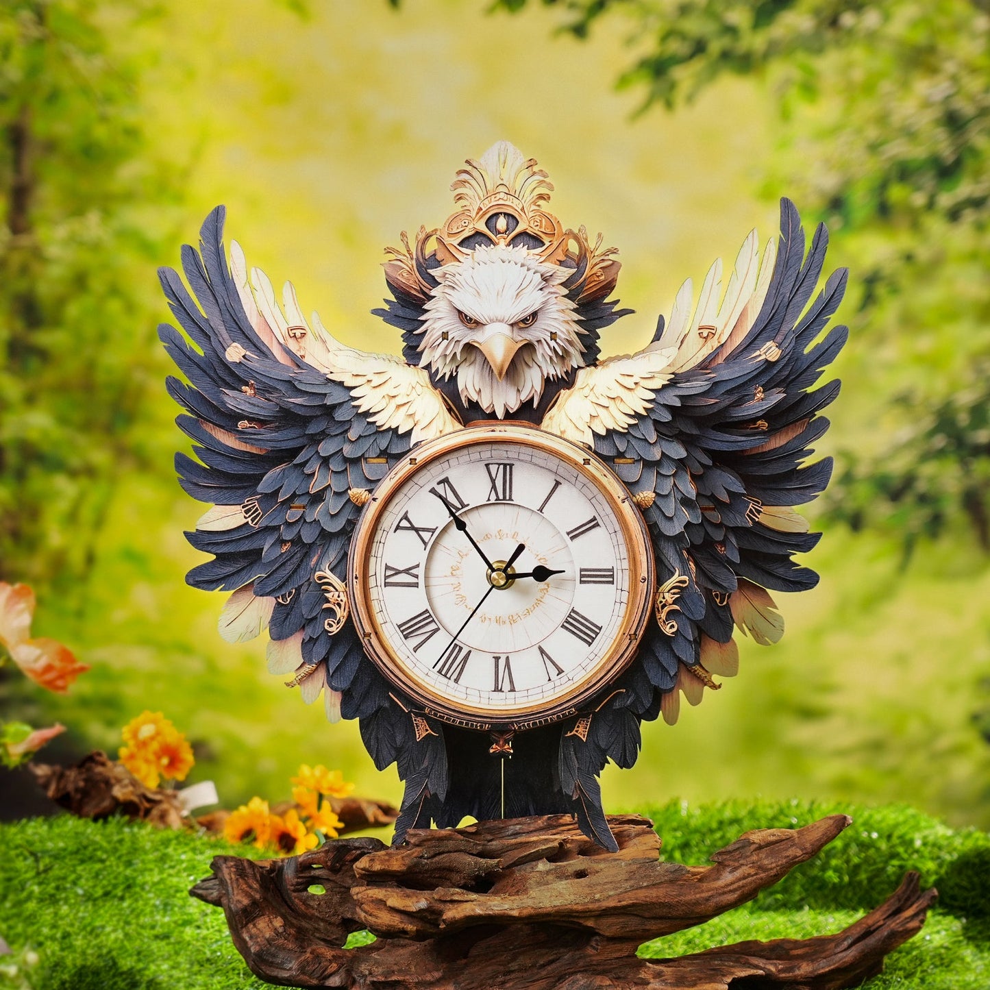 Eagle – Wooden 3D Clock DIY Puzzle Kit