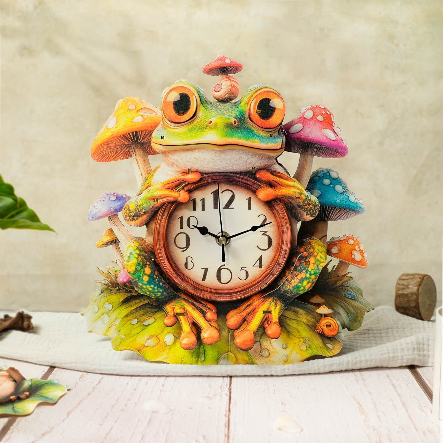 Frog – Wooden 3D Clock DIY Puzzle Kit