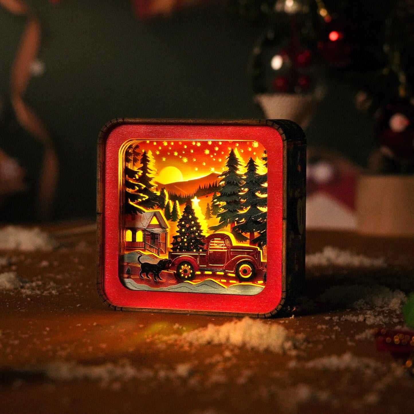 Christmas Truck - 3D Wooden Night Light DIY Kit