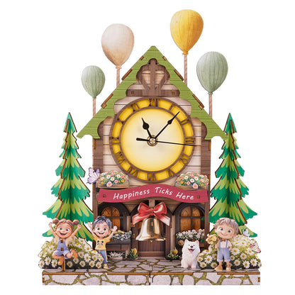 Balloon Cabin – Wooden 3D Clock DIY Puzzle Kit