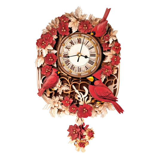 Cardinal – Wooden 3D Clock DIY Puzzle Kit