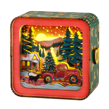 Christmas Truck - 3D Wooden Night Light DIY Kit