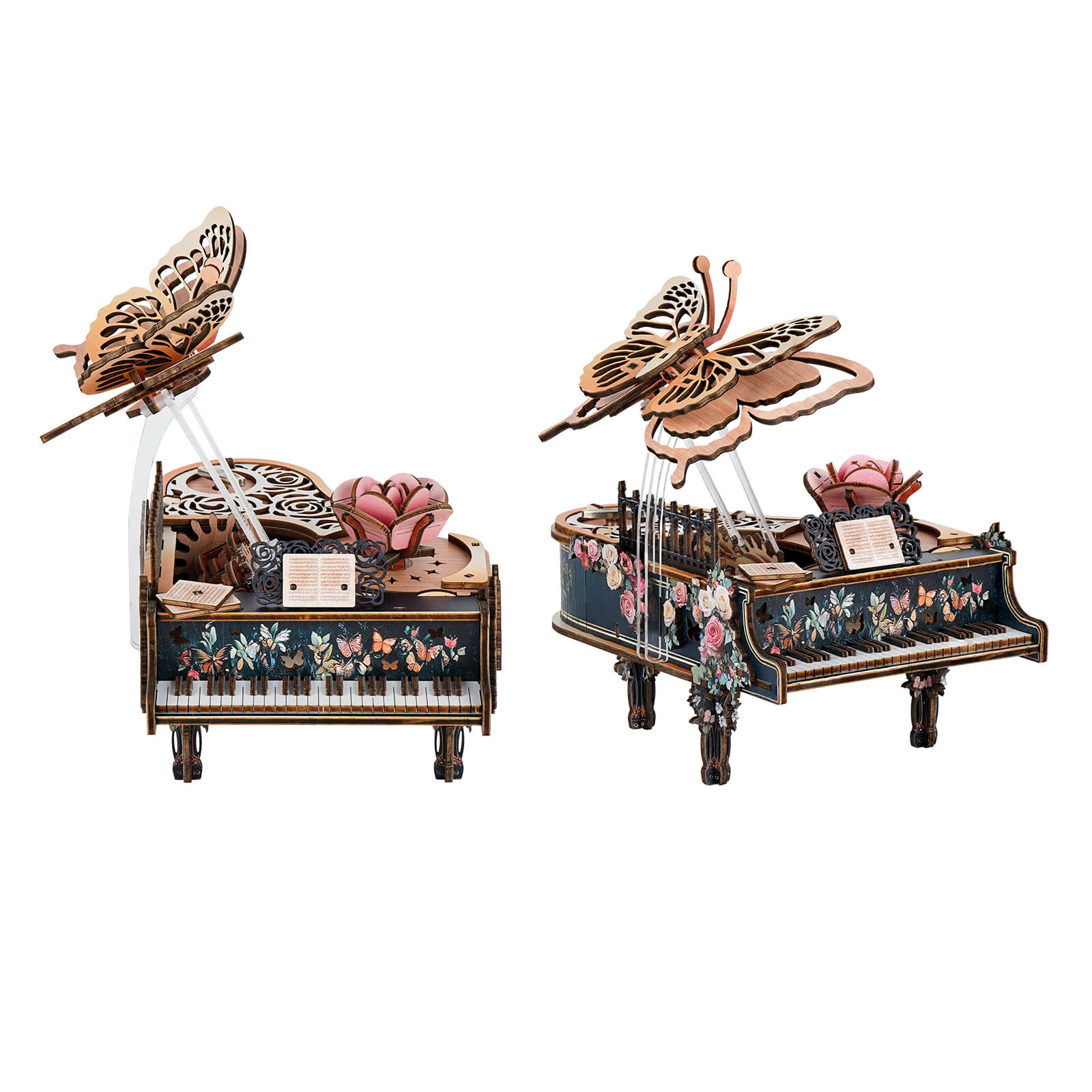 Floral Waltz – DIY Wooden Music Box, 3D Puzzle Craft Kit – KadaJoy
