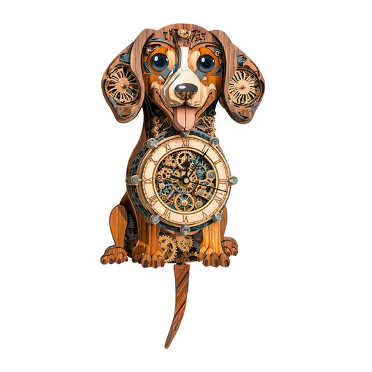 Dachshund – Wooden 3D Clock DIY Puzzle Kit
