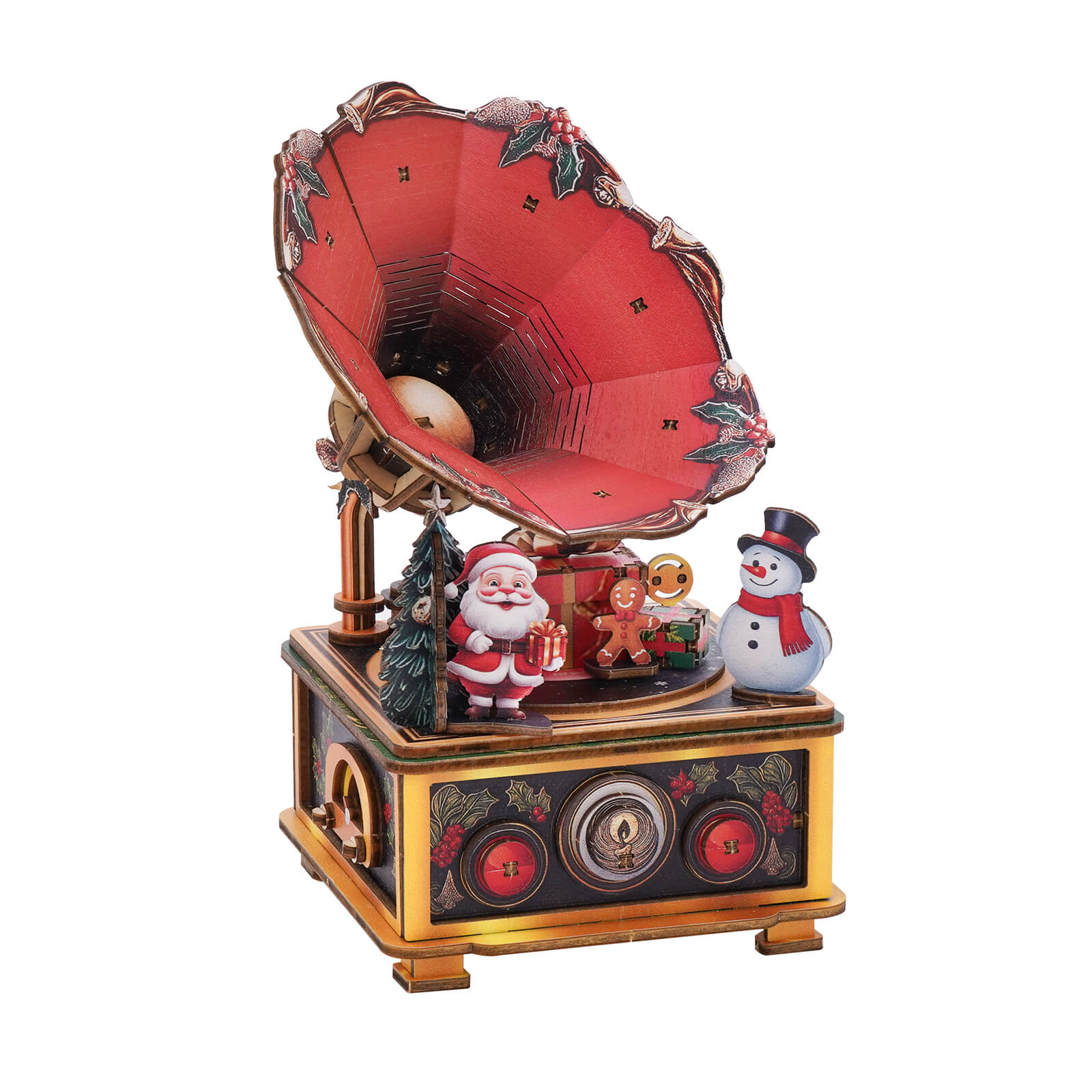 Melody Under the Mistletoe– DIY Wooden Music Box, 3D Puzzle Craft