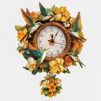 Hummingbird – Wooden 3D Clock DIY Puzzle Kit