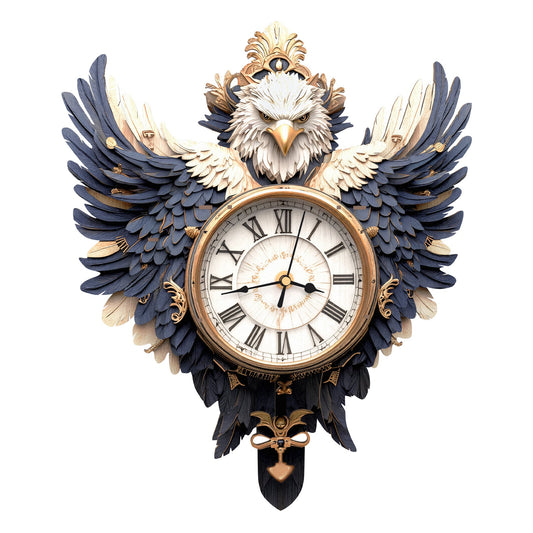 Eagle – Wooden 3D Clock DIY Puzzle Kit