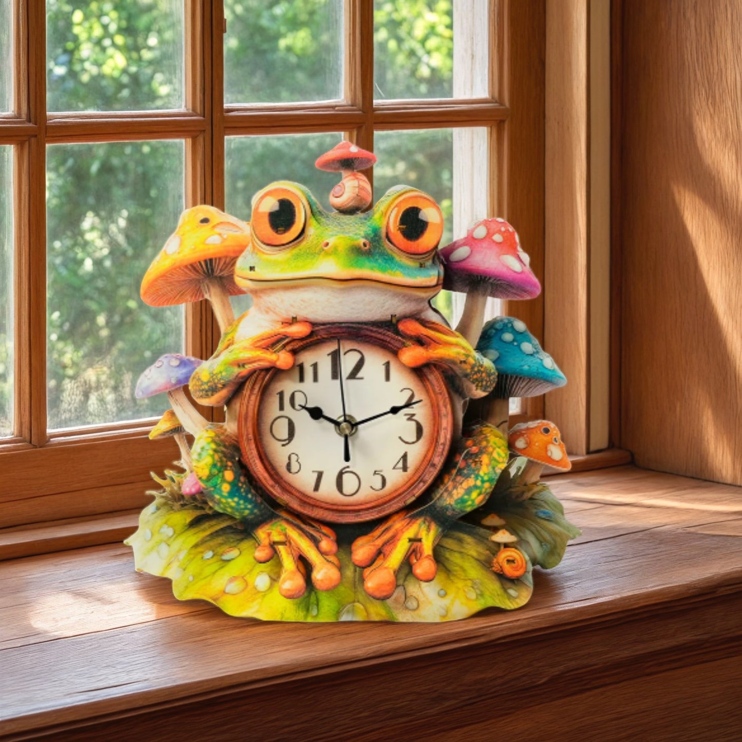 Frog – Wooden 3D Clock DIY Puzzle Kit