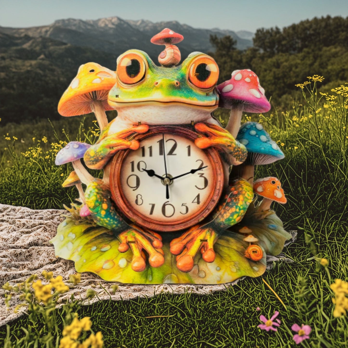Frog – Wooden 3D Clock DIY Puzzle Kit