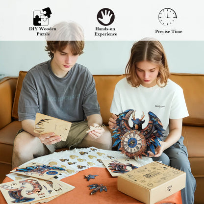 Thunderbird – Wooden 3D Clock DIY Puzzle Kit