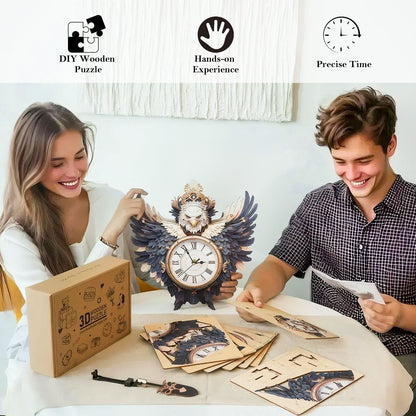 Eagle – Wooden 3D Clock DIY Puzzle Kit