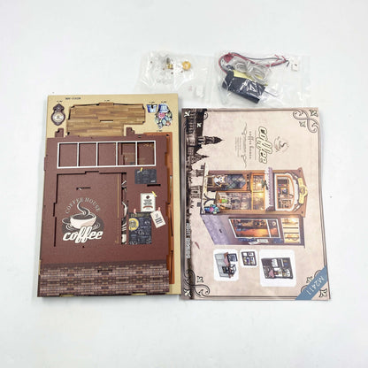 DIY Book Nook Kit,3D Wooden Puzzle