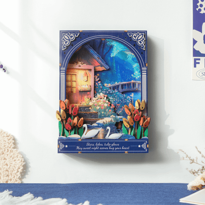 Tulip Nocturne Window — 3D Wooden Wall Art DIY Kit