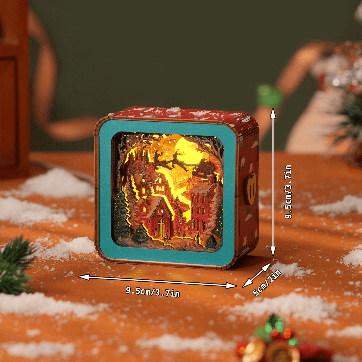 Wonderful Christmas Eve - 3D Wooden Night Light DIY Kit