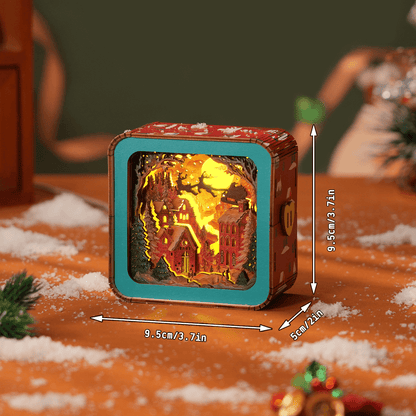 Wonderful Christmas Eve - 3D Wooden Night Light DIY Kit