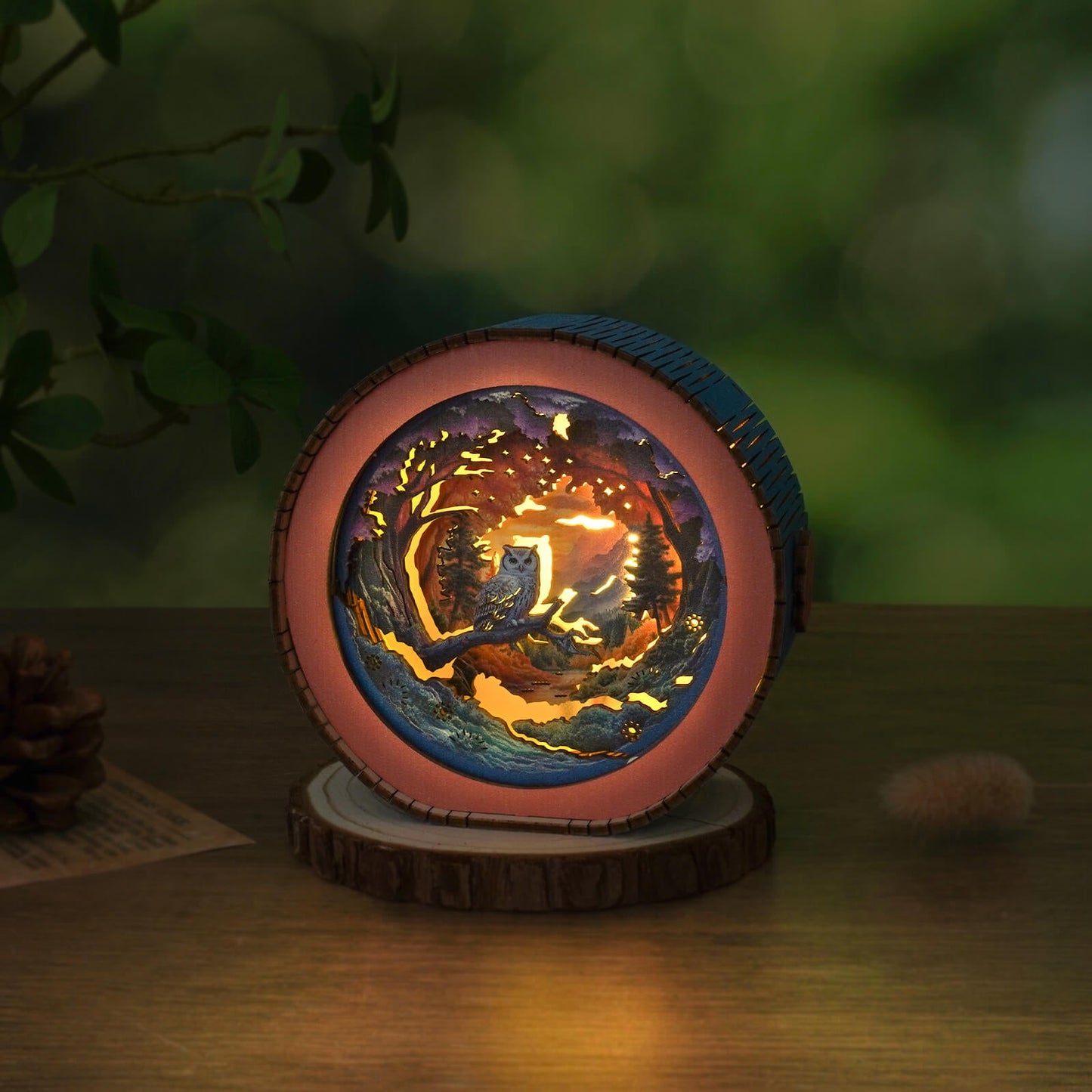 Forest Fantasy Owl - 3D Wooden Night Light DIY Kit