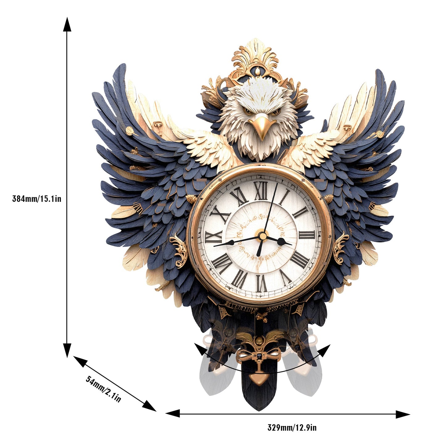 Eagle – Wooden 3D Clock DIY Puzzle Kit