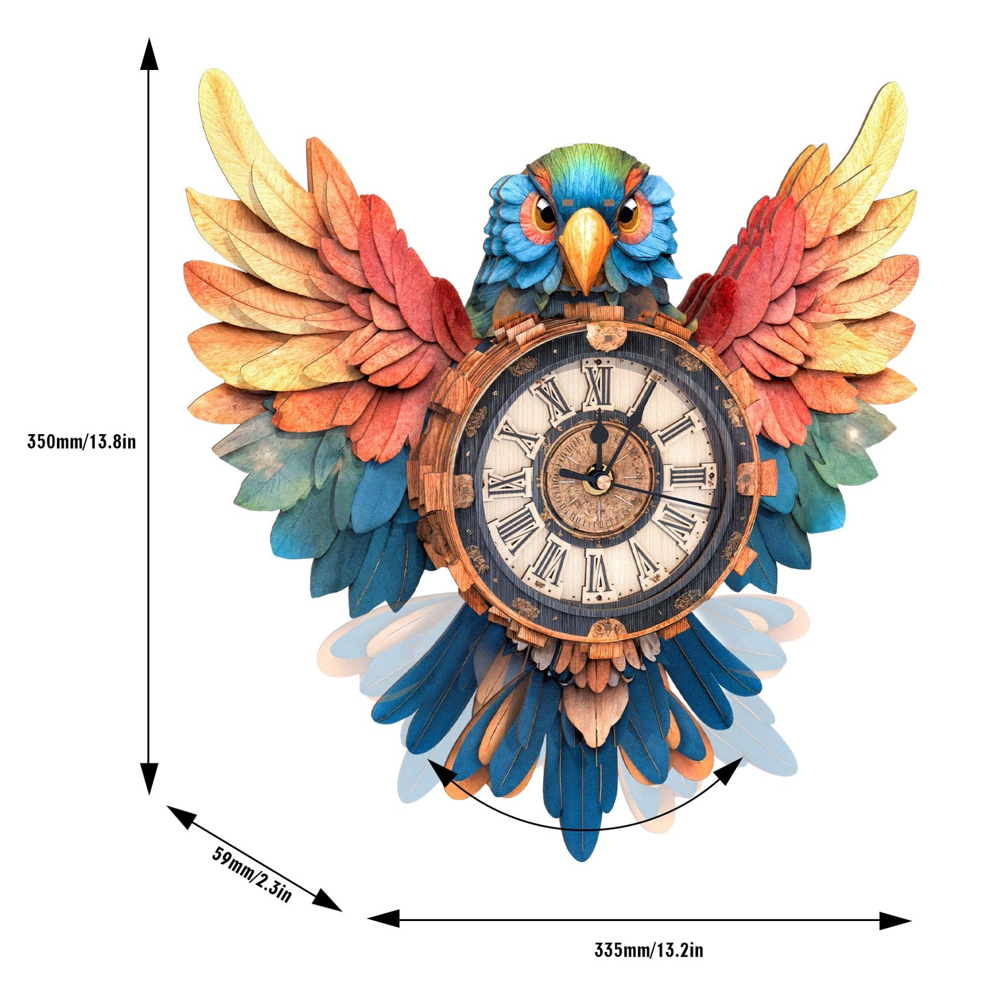 Parrot – Wooden 3D Clock DIY Puzzle Kit