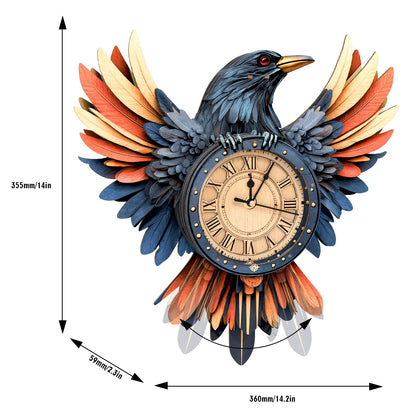 Raven – Wooden 3D Clock DIY Puzzle Kit