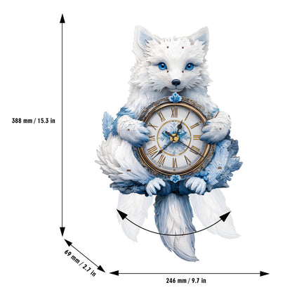 Arctic Fox – Wooden 3D Clock DIY Puzzle Kit